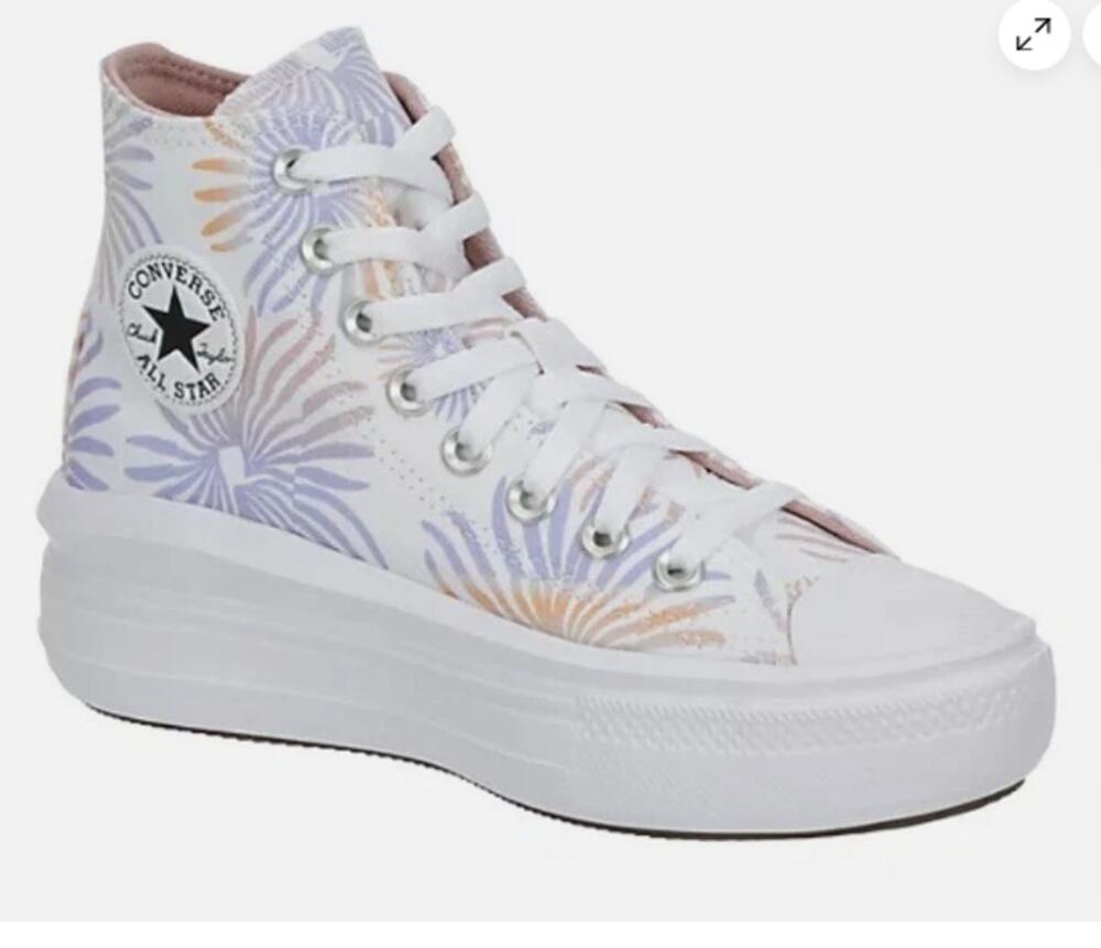 Converse Chuck Taylor Move High Top Floral Canvas Shoes A06672C Size 6.5 NWT